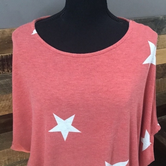 Jupee | Women’s Batwing Top, M, Red & White, Star Pattern - Picture 2 of 8